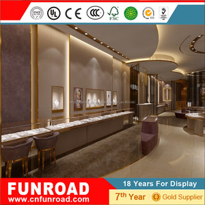 Tienda de joyería <span class=keywords><strong>elegante</strong></span> con gabinete curva <span class=keywords><strong>vitrina</strong></span> expositora y escaparate para tienda de joyería - Product Image 1