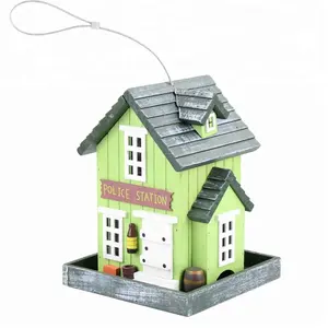 Police Station Style wooden bird feeder ideal for Patios