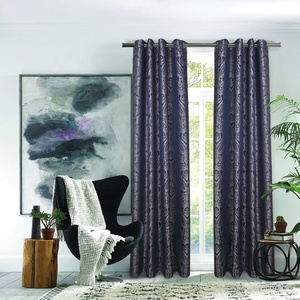 Cortina Jacquard <span class=keywords><strong>de</strong></span> poliéster 100%, tela Jacquard para iglesia, sala <span class=keywords><strong>de</strong></span> estar, ventana plana <span class=keywords><strong>de</strong></span> lujo, Floral moderno <span class=keywords><strong>de</strong></span> China - Product Image 2