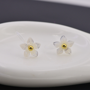 <span class=keywords><strong>Orecchini</strong></span> <span class=keywords><strong>trasparenti</strong></span> a Clip con fiori di prugna per feste matrimoni e regali - Product Image 5