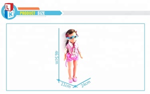 Jouets loisirs américain surf noir 18 pouces jeune fille poupée avec vêtements assortis - Product Image 4