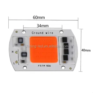 For Plant Grow Light Diode No Driver 20W 30W 50W 110V / 220V 230V Direct Input 50W 380-840nm Full Spectrum AC COB LED Chip