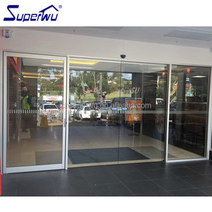 باب زجاجي منزلق أوتوماتيكي بدون إطار من الألومنيوم مع مستشعر - Product Image 5