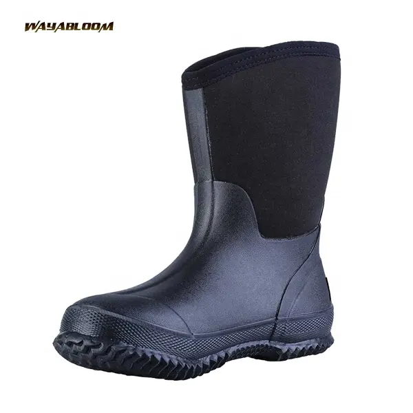 2019 Nuovo di alta qualità impermeabile morbido antiscivolo in neoprene stivali da pioggia in gomma