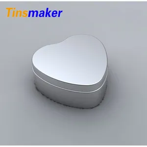 Impresión personalizada decorativo <span class=keywords><strong>en</strong></span> forma de corazón de plata del caramelo del <span class=keywords><strong>estaño</strong></span> - Product Image 1