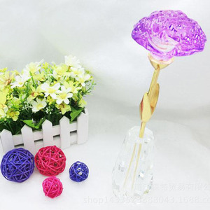 Hermosa K9 amor eterno Clavel Flor de cristal para el día de la madre - Product Image 3