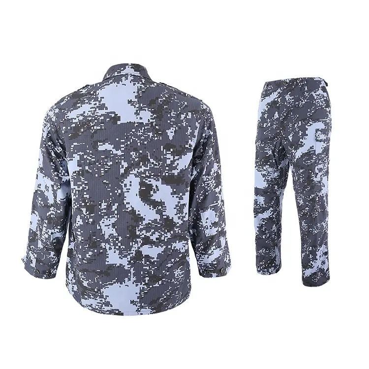 KMS Blue Camouflage Tactical Clothing Security Guard Tactical Pants Uniform Security Bdu Uniform clothes