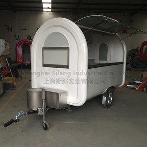 7.6 * 5.5ft blanc remorque de chariot de nourriture de chariot de nourriture mobile de nourriture de <span class=keywords><strong>plage</strong></span> camion hot-dog <span class=keywords><strong>Hambourg</strong></span> crème glacée traction chariot - Product Image 3