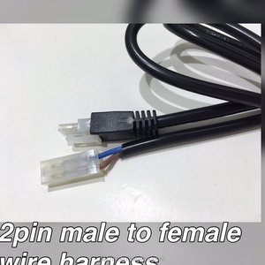 ชุดสายไฟ2-PIN สีดำแจ็กเก็ตพีวีซีตัวนำทองแดง H03Vv2X0.75mm สายไฟ - Product Image 4