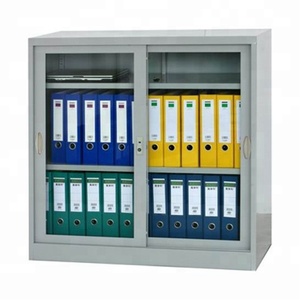 <span class=keywords><strong>Armoire</strong></span> à livres en acier avec porte <span class=keywords><strong>coulissante</strong></span> mi-hauteur, <span class=keywords><strong>armoire</strong></span> de rangement - Product Image 2