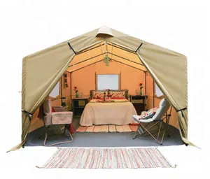 Tente de camping en toile pour famille, cadre de sport, safari, plein air