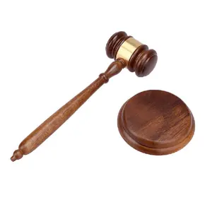 China factory Wholesale custom wood Gavel with Sound Block for Lawyer Judge Auction