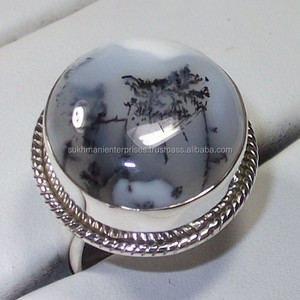 Dendrite Agate Bijoux En Gros Anneaux De Pierres Précieuses Naturelles éternité vermeil Bijoux De Mode Personnalisés - Product Image 5