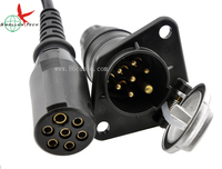 2-Channel 7-Pin sarmal AV kablosu 4-Pin havacılık erkek Din RCA konnektörü için araba HDTV at arabası kamyon kamera sistemi hazır stok