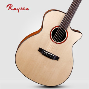 Raysen Professional Guitarra acústica <span class=keywords><strong>de</strong></span> 41 pulgadas con Solid Sitka spruceTop / <span class=keywords><strong>Coco</strong></span> Polo Body GAC Cutway Shape - Product Image 4