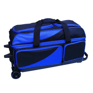 New Style Sport Tote Trolley Roller Bowling 3 Ball Bag with Wheels