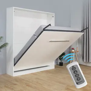 Juego de muebles eléctricos de madera para el hogar, Camas de pared plegables con control remoto, para ahorrar espacio