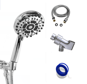 New Modern Chrome 6 Spray Settings Handheld <strong>Shower</strong> Set High Pressure Massage Spa Functional <strong>Shower</strong> <strong>Head</strong> Hose Adjustable <strong>Bracket</strong> - Product Image 2