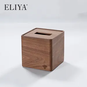 गर्म बिक्री Multifunctional वर्ग फैंसी अनुकूलित होटल स्मार्ट लकड़ी के ऊतक बॉक्स
