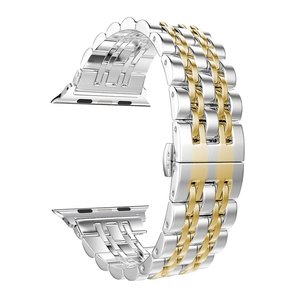 Bracelet Tschick pour Apple <span class=keywords><strong>iWatch</strong></span> série <span class=keywords><strong>4</strong></span> 40mm <span class=keywords><strong>44mm</strong></span>/série 3 2 1 38mm 42mm, Bracelet de remplacement en acier inoxydable - Product Image 3