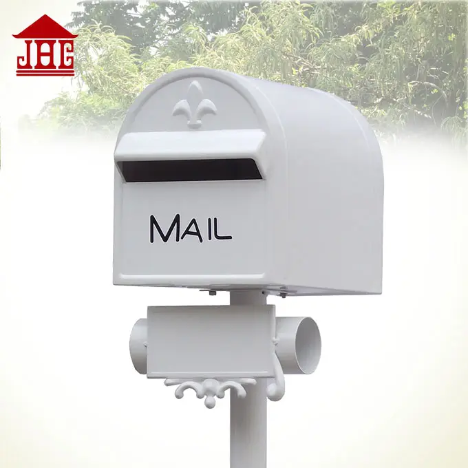 JHC-1022B atacado mailbox/fundido de alumínio/caixa de correio com suporte de jornal