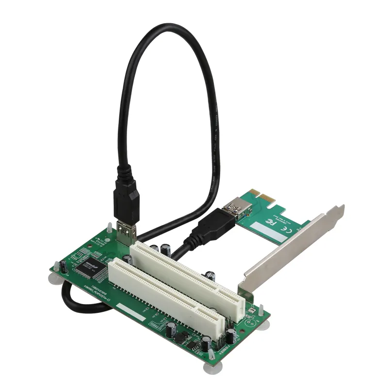 Diewu TXB024 PCIe to dual PCI converter slot card for Video card