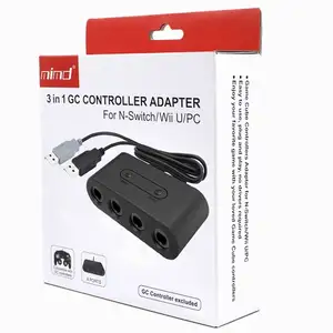 Nintendo Switch用改良版USB4ポートGC GamecubeコントローラーアダプターWIIU用