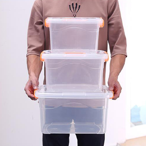 Portátil <span class=keywords><strong>cajas</strong></span> de plastico transparente baratas organizadoras <span class=keywords><strong>pequeñas</strong></span> almacenaje decorativas - Product Image 2
