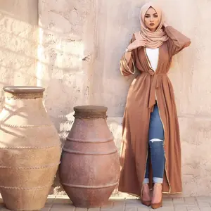 2019 Desain Kustom TERBAIK Kualitas Sempurna Gaun Wanita Islami Crepe Dubai