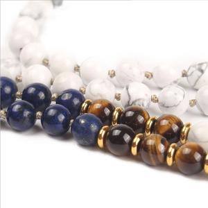<span class=keywords><strong>Collana</strong></span> di nappe di perline 108 in pietra naturale personalizzata all'ingrosso per uomini e donne - Product Image 3