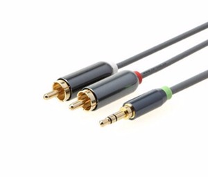 <span class=keywords><strong>Cable</strong></span> de Audio <span class=keywords><strong>Auxiliar</strong></span> de <span class=keywords><strong>3.5</strong></span> mm <span class=keywords><strong>a</strong></span> 2 Conectores <span class=keywords><strong>RCA</strong></span> L R, Chapado en Oro, Blanco, de 10 Pies - Product Image 3