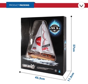 Barca <span class=keywords><strong>RC</strong></span> in Legno a 4 Canali ad Alta Velocità con Volante - Product Image 6