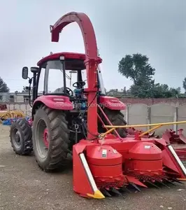 90HP Traktor Didorong Jagung Pakan Ternak Silase Cutter Jagung Silase Harvester