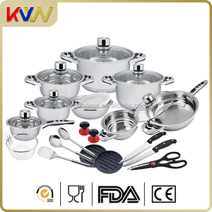26 unids hecho en China línea Suiza ollas y sartenes de acero inoxidable - Product Image 1