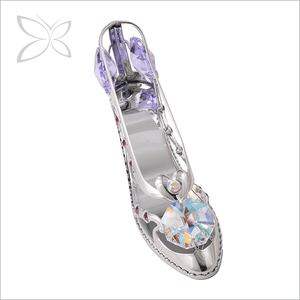 Figura Decorativa de Cristal Cromado Europeo con Tacón Alto, Estilo Folk Art, con Cristales Brillantes Tallados, para el Día de San Valentín - Product Image 1
