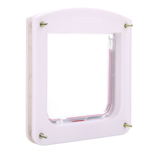 Pequeña solapa de plástico blanca para gatos con bloqueo de 4 vías y bloqueable para gatos domésticos - Product Image 5