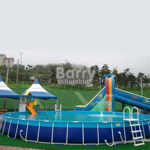 Contenedor móvil redondo personalizado, diseño de piscina, proveedor de China, piscina sobre el suelo - Product Image 1