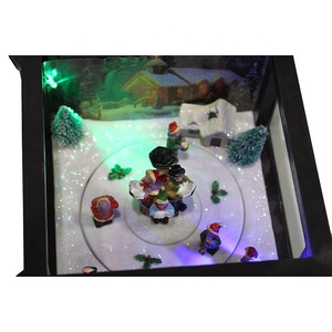 Caja Musical Navideña Animada <span class=keywords><strong>con</strong></span> <span class=keywords><strong>Movimiento</strong></span>, Escena de Pueblo Navideño, Bola de Nieve <span class=keywords><strong>con</strong></span> Luces LED - Product Image 4