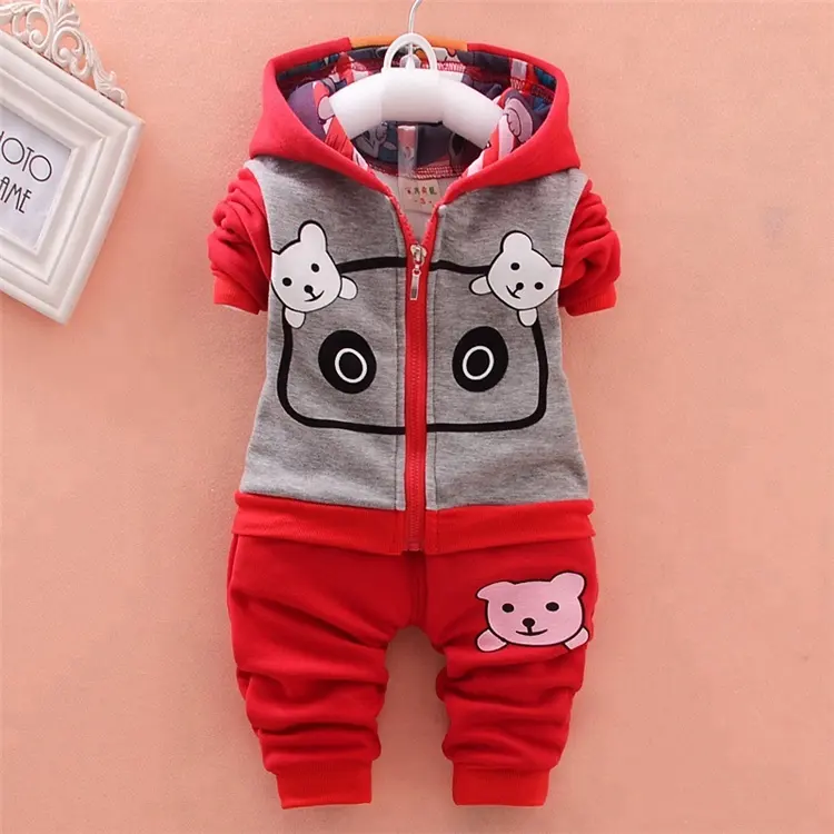 Groothandelsprijs Winter Schattige Babykleding Baby Jongen Kleding Casual Sport Katoenen Kinderen Boetiek Kleding Set