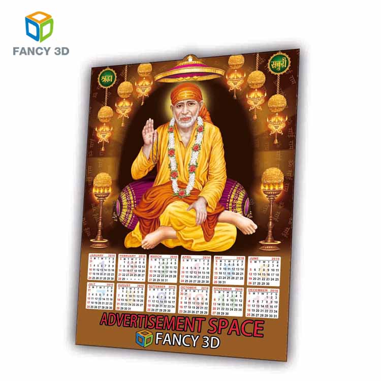 Настенный календарь для украшения, линзовидный Печатный пластик, оптовая продажа, размер под заказ, высокое качество, 3D-печать, календарь, фоторамка