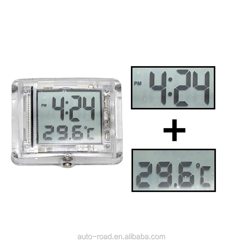 Car Motorcycle Surfboard Waterproof Luminous Clock Digital Electronic Watch With Thermometer Temperature Gauge