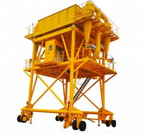 Industry Port Mobile Double truck loading dumping hopper with dust collector for bulk cargo