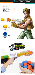 Set da Tiro con Proiettili Morbidi, <span class=keywords><strong>Pistola</strong></span> Giocattolo Sicura in Plastica con <span class=keywords><strong>Suono</strong></span> - Product Image 2