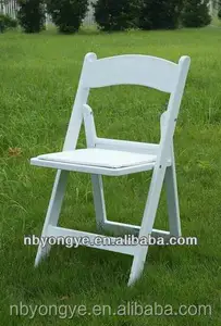 Cadeiras dobráveis de resina de plástico, banquete de casamento em cores brancas e externas