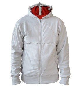 Sudadera con Capucha para Hombre, de Alta Calidad, Ecológica, Transpirable, para Invierno, con Cierre, de Poliéster/Algodón, Tejido de Felpa, Tinte Liso - Product Image 1