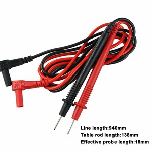 Bouchons <span class=keywords><strong>banane</strong></span> amovibles 2001 V, 8mm, 1000, pointe détachable, tête de Test multimètre, paire noire et rouge - Product Image 2