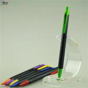 Nuevos 2018 Premium Gift Black Barrel Plastic Triangular Pen customized office supplies products