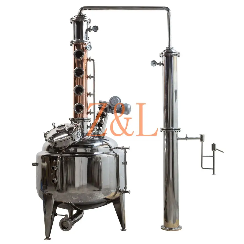 100L 200L 300L 400L 500L Kommerzielle Destillation brennerei für Alkohol destillat oren zum Verkauf