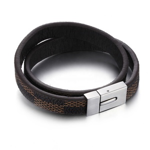 Real U gioielli gioielli personalizzati all'ingrosso bracciale in pelle incidibile in oro di lusso accessori da uomo braccialetto <span class=keywords><strong>2022</strong></span> - Product Image 3