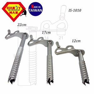 Tornillo para Hielo de Acero Inoxidable IS-1010 con Geometría de Dientes Avanzada, Clip Doble, Mango de 12/17/22 cm para Escalada en Hielo y Montañismo - Product Image 1